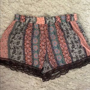 Lush Printed Silk Shorts
